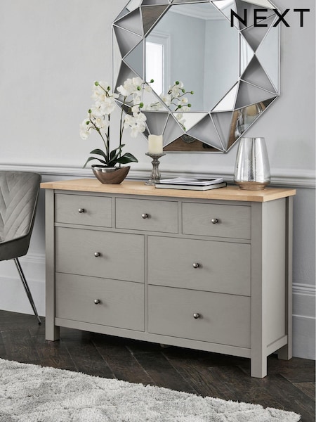 Dove Grey Malvern Paint Effect 7 Drawer Chest of Drawers (U03283) | €550