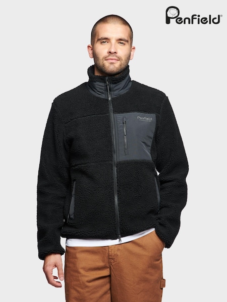 Penfield Black Bear Outdoor Borg Zip Thru Coat Jacket (U04107) | ₪603