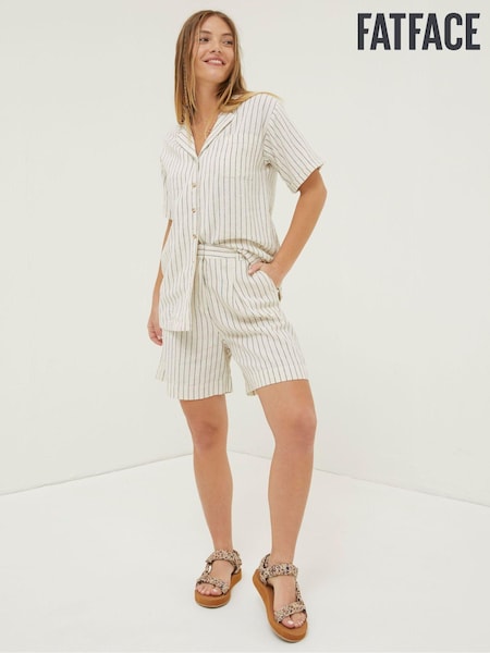 FatFace Natural Mali Linen Blend Stripe Shirt (U04310) | €20