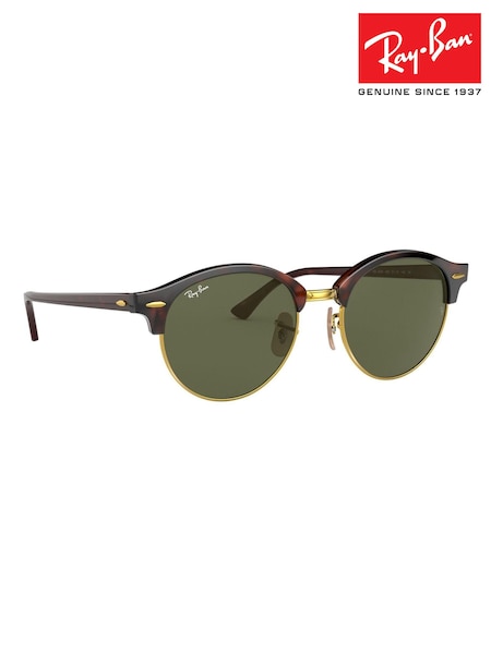 Ray-Ban Clubround Brown Sunglasses (U04364) | 128 €
