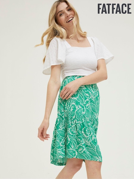 FatFace Green Remy Tropical Leaf Skirt (U04399) | €18