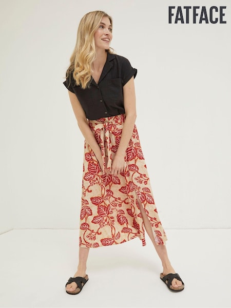 FatFace Cream Sascha Vine Floral Midi Skirt (U04401) | €30