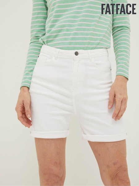 FatFace White Darley Denim Shorts (U04404) | €32