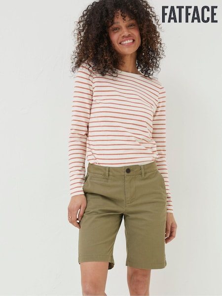 FatFace Green Falmouth Bermuda Chino Shorts (U04491) | €33