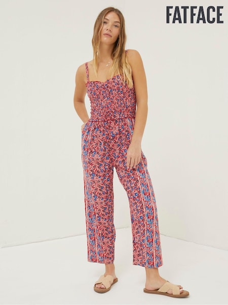 FatFace Red Natalie Meadow Jumpsuit (U04519) | €18