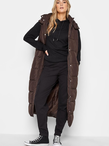 Long Tall Sally Brown Midaxi Gilet (U06340) | €44.50