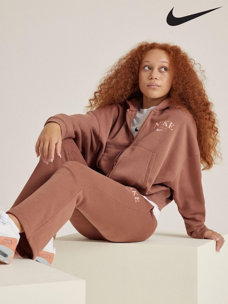 Nike Brown Trend Fleece Wide Leg Joggers (U06459) | €21.50