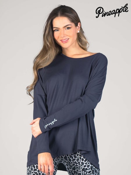 Pineapple Grey Womens Script Long Sleeves Top (U06565) | €35