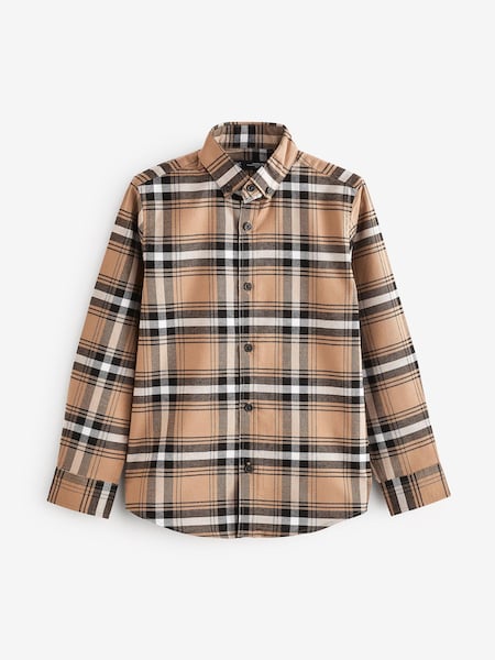 Светло-коричневый в клетку - Oxford Shirt (3-16yrs) (U06704) | €10 - €14