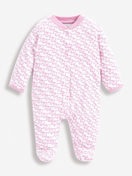 Hellrosa - JoJo Maman Bébé Little Elephant Baby-Schlafanzug aus Baumwolle (U06719) | 32 €