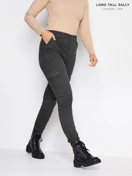 Long Tall Sally Black Cargo Stretch Skinny Jeans (U06851) | €35