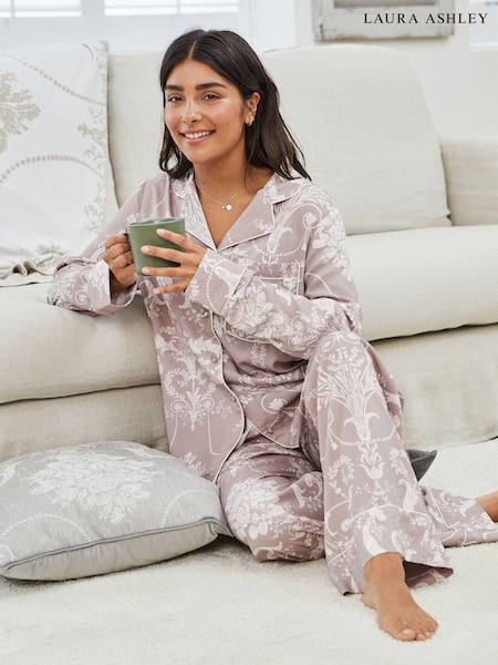 وردي موف - Laura Ashley Josette Button Through Pyjamas Set (U06893) | ‏376 ر.س.‏