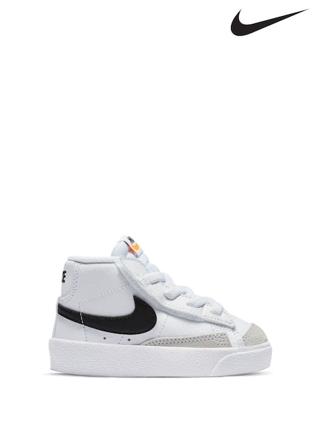 Nike White/Black Blazer 77 Mid Infant Trainers (U08867) | €29