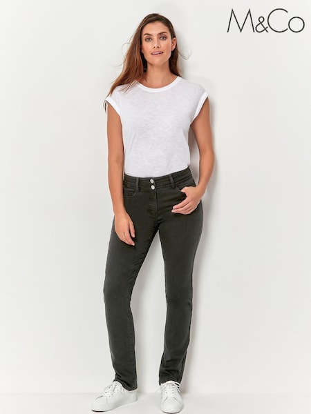 M&Co Grey Lift And Shape Straight Leg Jeans (U09135) | €13