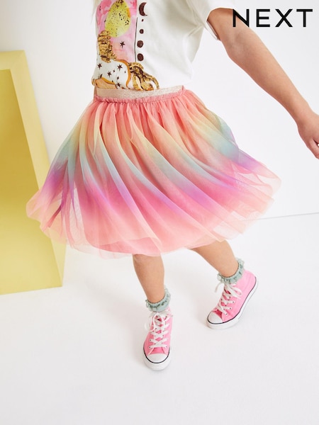 Roza multi ombre - Rainbow Mesh Skirt (3-16yrs) (U09279) | € 13 - € 17