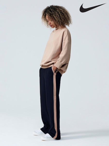 Nike Beige Mini Swoosh Oversized Mock Sweatshirt (U09407) | €31