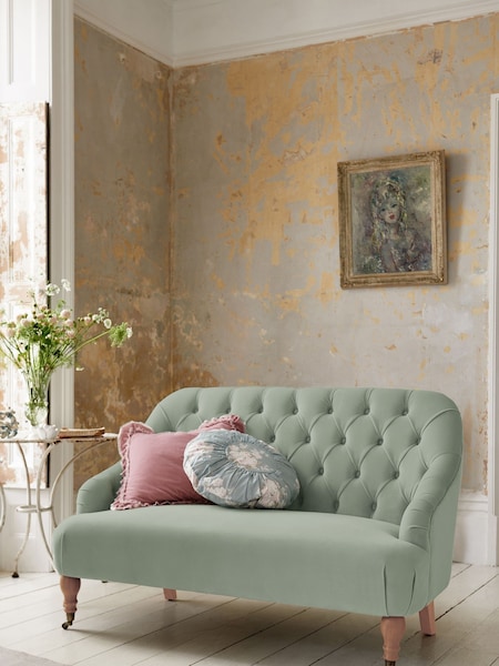 Shabby Chic by Rachel Ashwell® Velvet Sage Willa Small 2 Seater Sofa (U09467) | €882