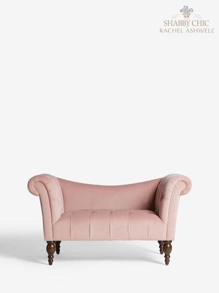Shabby Chic by Rachel Ashwell® Velvet Blush Delilah Loveseat Sofa Accent Chair (U09468) | €882