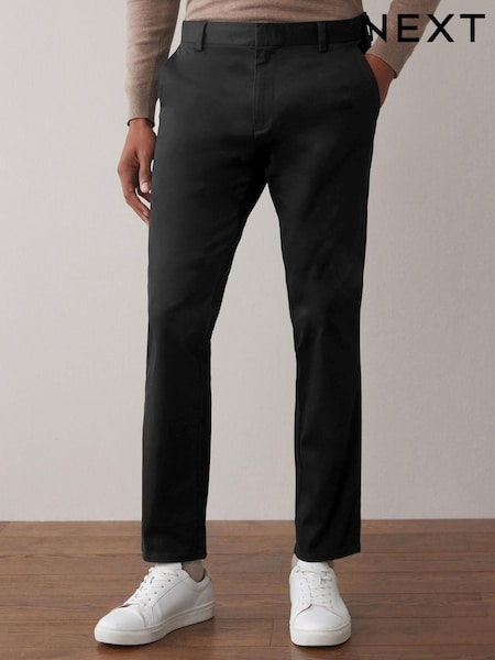 Black Slim Stretch Premium Chino Trousers (U09504) | € 6