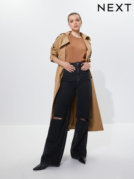 Washed Black Loose Wide Leg Jeans (U09881) | € 14