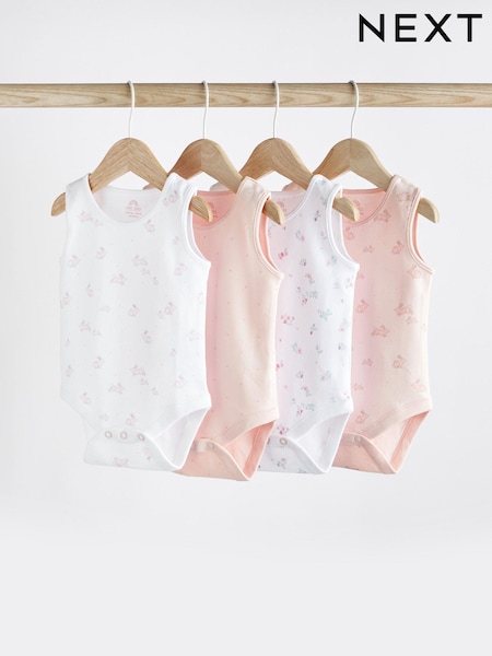 Pink & Weiß - Vests 4 Pack (U10154) | 6 € - 8 €