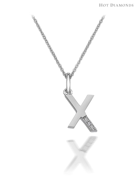 Hot Diamonds Silver Micro Initial Pendant Necklace (U10336) | AED233