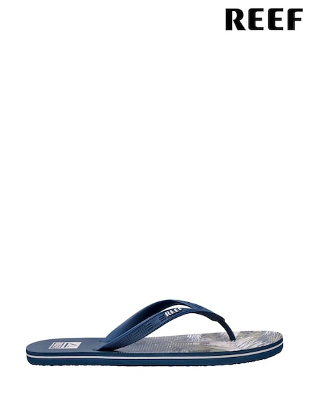Reef Blue Seaside Print Flip Flops (U11338) | €13