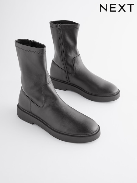 Black Forever Comfort® Sock Chelsea Boots (U11357) | €26.50