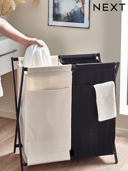 Monochrome Collapsible Sorter Laundry Basket (U12054) | $102