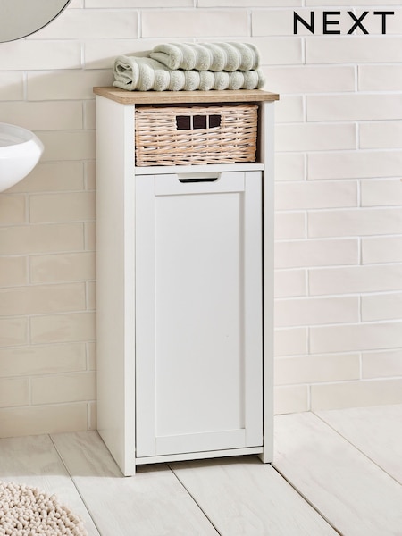 White Malvern Chalk Laundry Basket (U12056) | €218