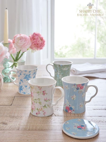Shabby Chic by Rachel Ashwell® Multi Floral Fine China Set of 4 Mugs (U12089) | €40