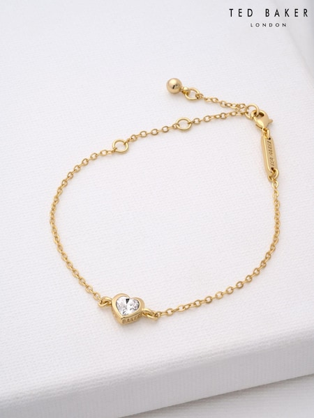 Ted Baker Gold Tone HANSAA: Crystal Heart Adjustable Bracelet (U12190) | €43