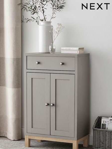 Dove Grey Malvern Oak Effect Slim Sideboard (U12242) | €245