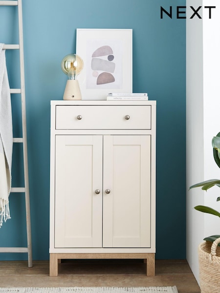 Cream Malvern Oak Effect Slim Sideboard (U12243) | €245