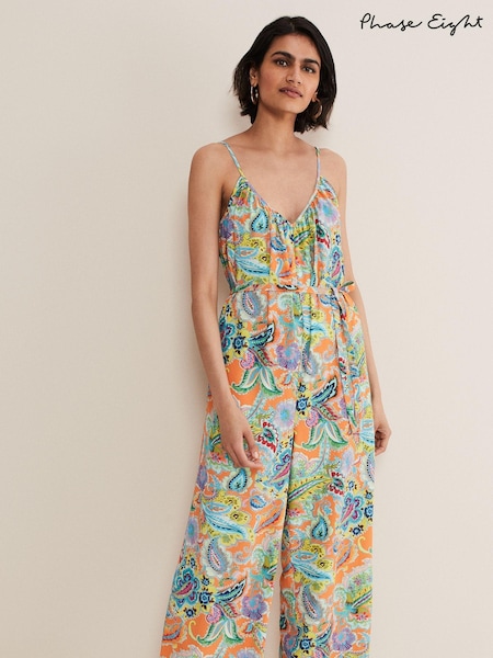 Phase Eight Natural Lou Printed Paisley Boilersuit (U12573) | €59