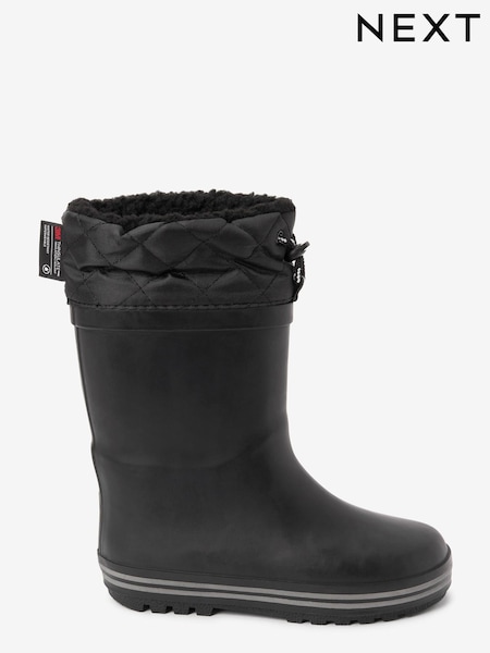 Black Thinsulate™ Warm Lined Cuff Wellies (U13050) | €6 - €7.50