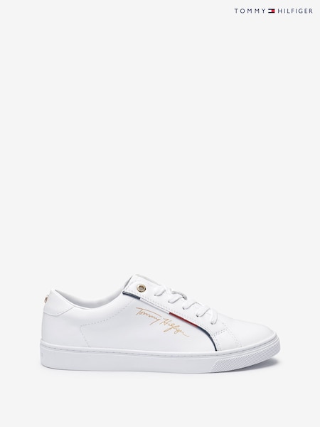 Tommy Hilfiger White Signature Trainers (U13317) | R$ 1,085