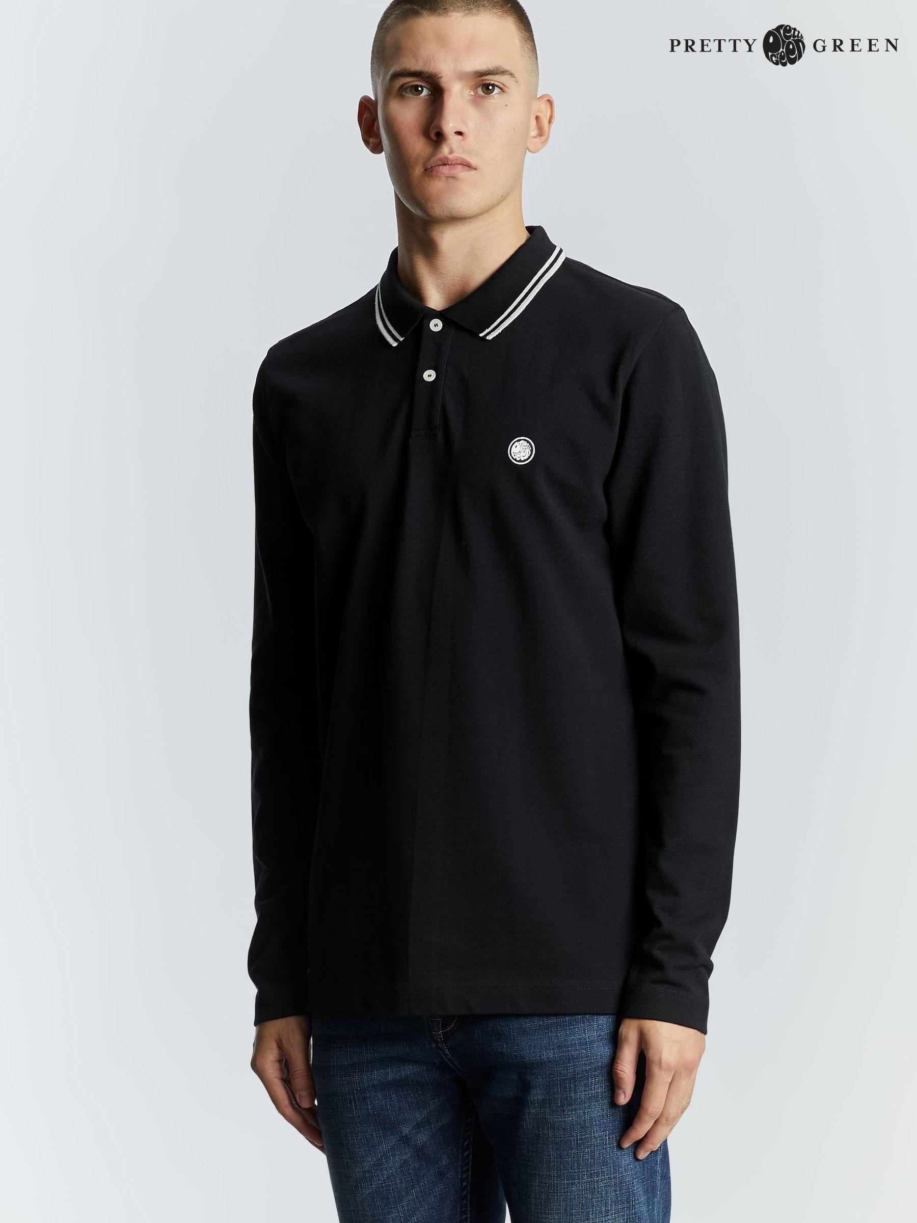 Men s Sale Polo Shirts Pretty Green Long Sleeve Tops Next Lithuania