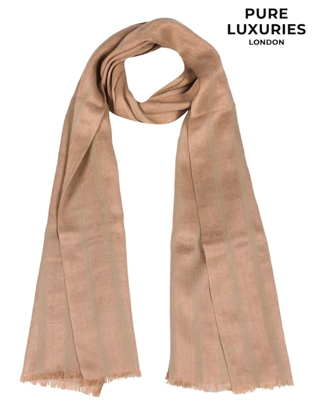 Pure Luxuries London Cream Moon Cashmere & Merino Wool Scarf (U15397) | €91