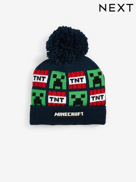 Minecraft/Marineblau - License Knitted Pom Hat (3-16yrs) (U15838) | 6 € - 8 €