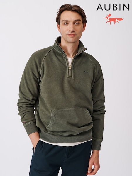 Aubin Cotton Provost Quarter Zip 100% Cotton Sweat Top (U16292) | €59