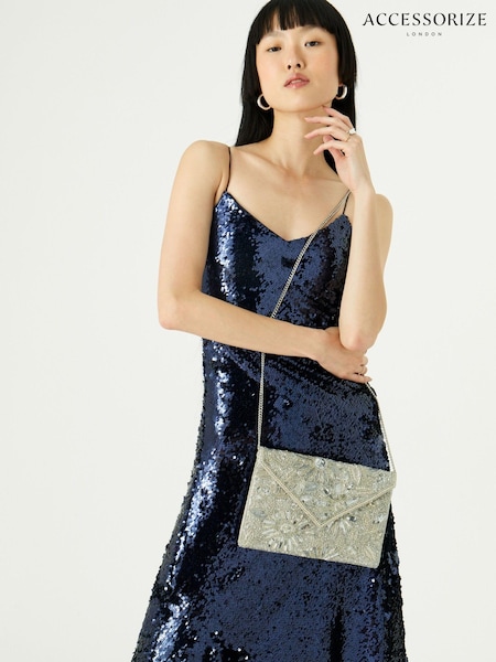 Accessorize Silver Tara Clutch Bag (U16995) | €37