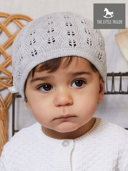 The Little Tailor 100% Cotton Pointelle Knitted Baby Hat (U17371) | €8