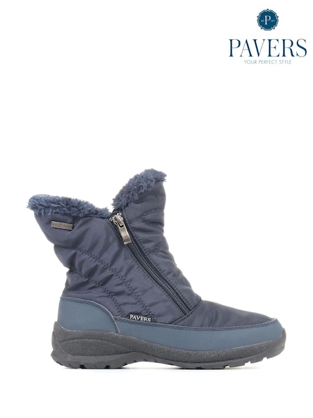 Pavers Ladies Faux Fur Lined Weather Boots (U17413) | €24