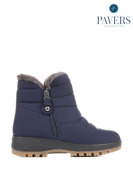 Pavers Blue Shower Proof Padded Boots (U17417) | €50