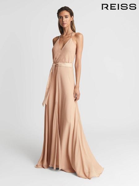 Reiss Nude Isabella Strappy Maxi Dress (U17670) | €457