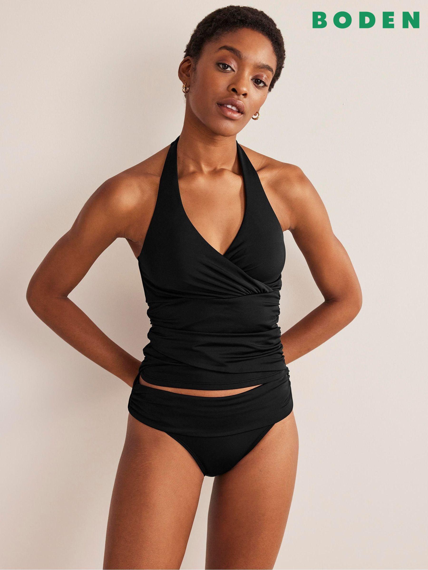 black halter tankini