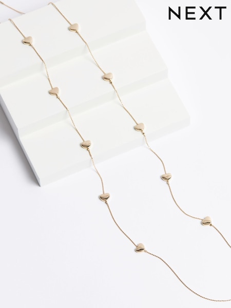 Tono dorado - Heart Long Rope Necklace (U18754) | 13 €