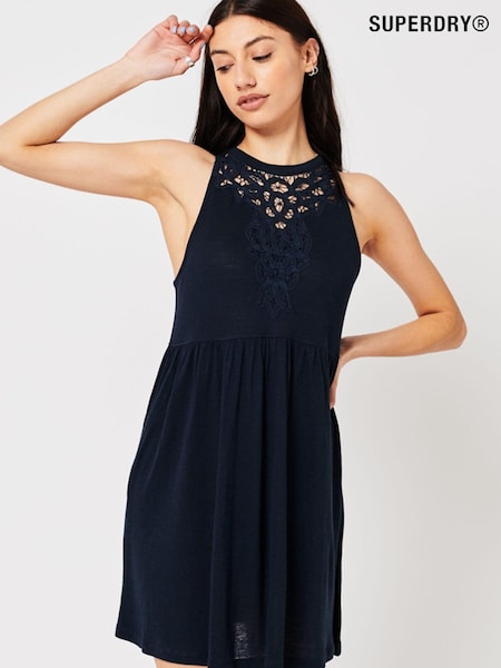 Superdry Blue Vintage Lace Racer Summer Dress (U19301) | 14 €