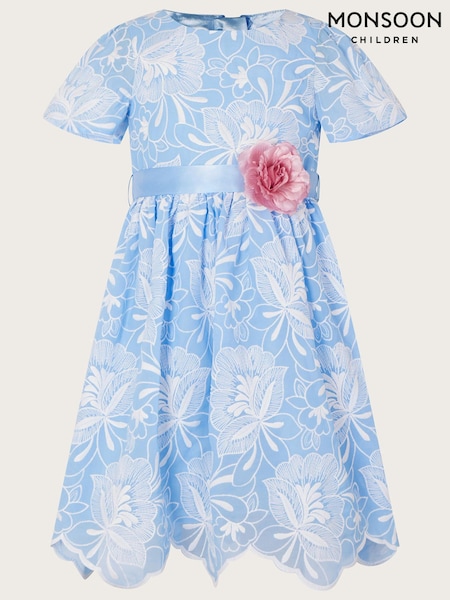 Monsoon Blue Mallory Embroidered Dress (U19821) | € 39 - € 46